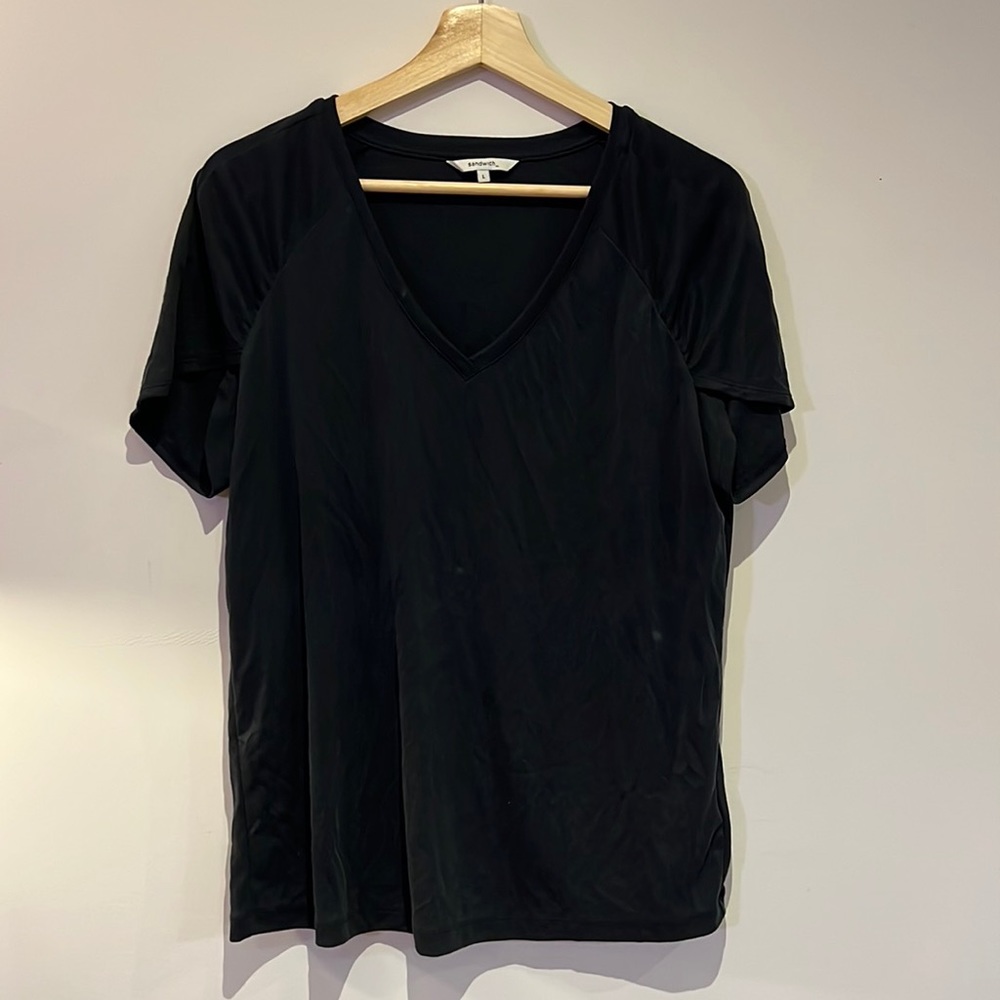 Sandwich dark blue modal top L (SET)
